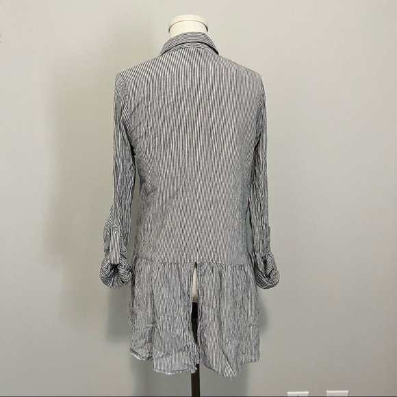 Anthropologie Sunday In Brooklyn Wiley Striped Button Down Cotton Blouse - Picture 8 of 11